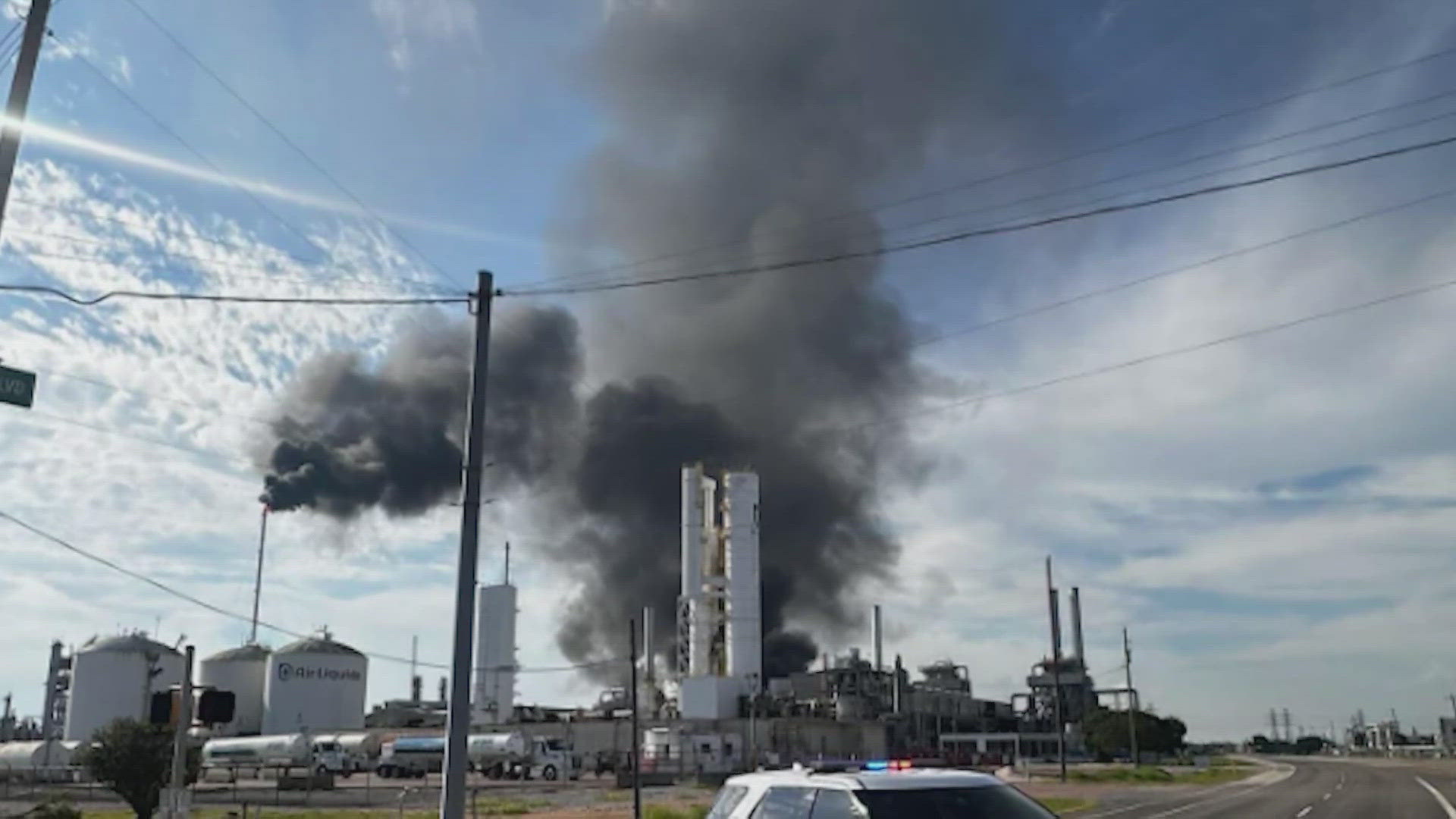 According to the La Porte OEM, people in the area may notice flaring because of a power loss.