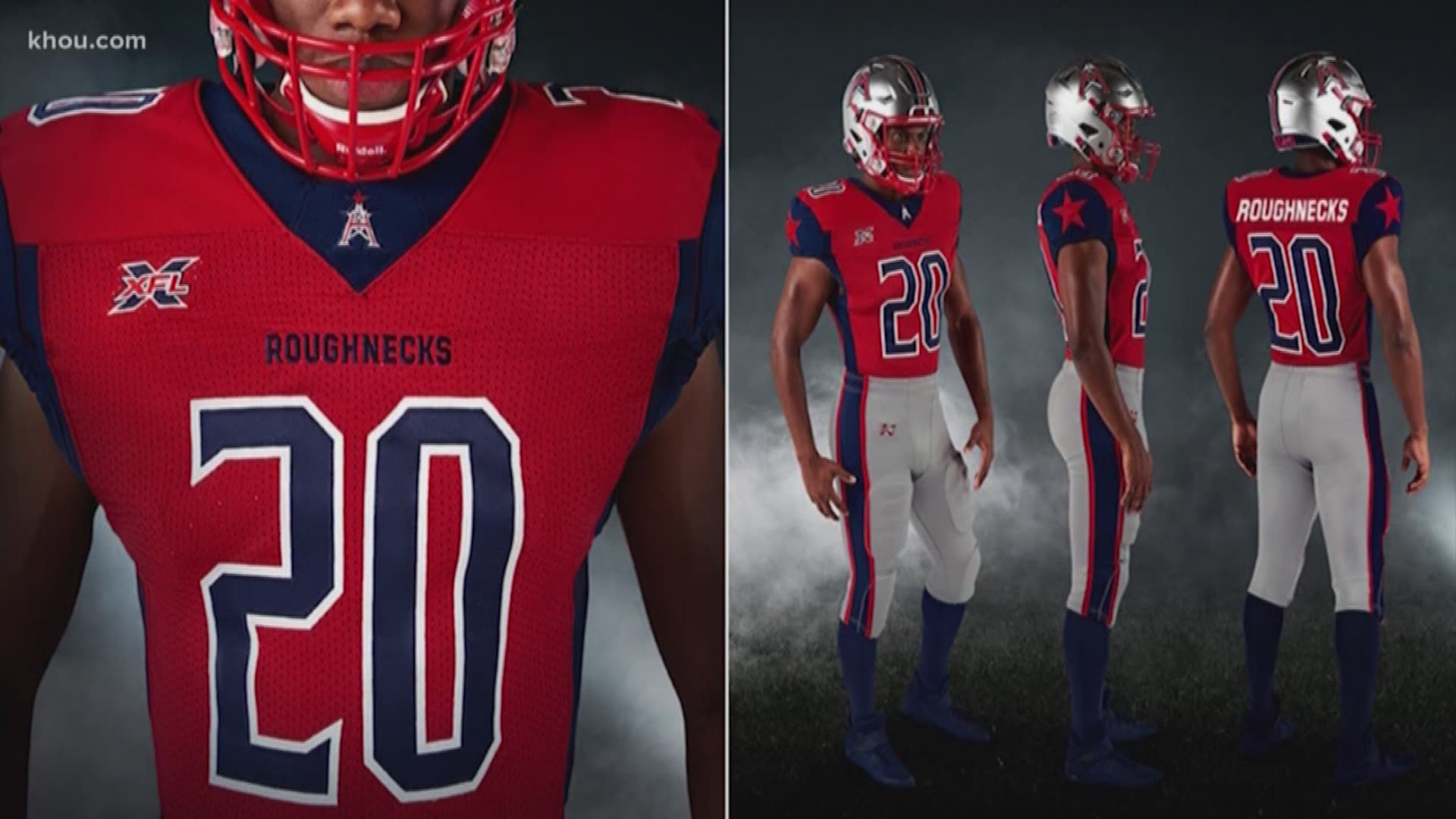The Houston Roughnecks unveiled their team uniforms and helmet for the first time at a private dinner this week.