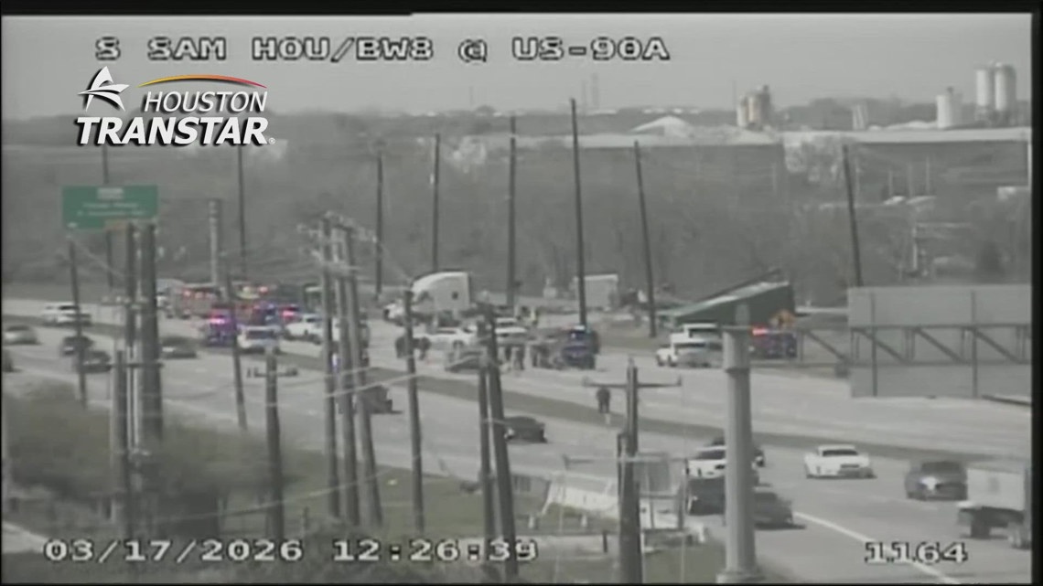Beltway 8 shut down due to crash between 18-wheeler and train | khou.com