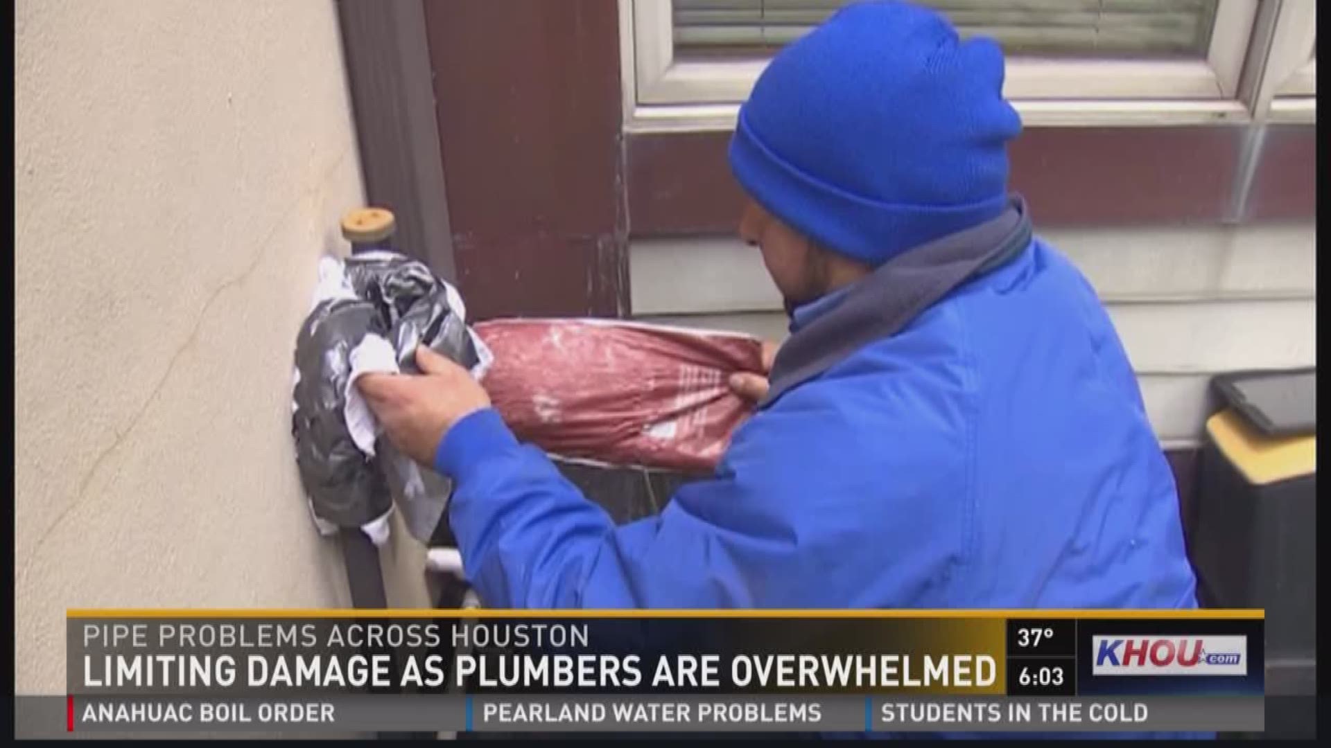 Plumbers rush to fix broken pipes after freeze