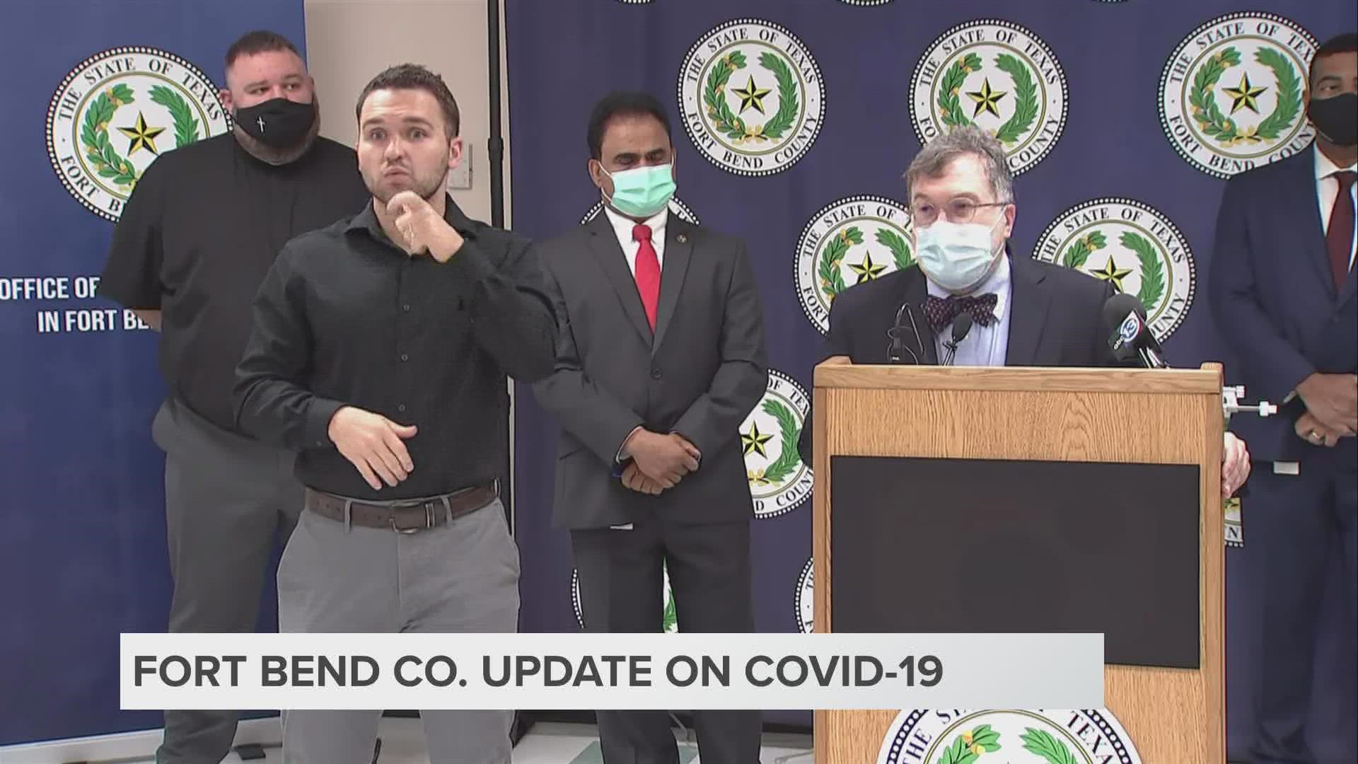 A portion of Tuesday's press conference with local leaders in Fort Bend County