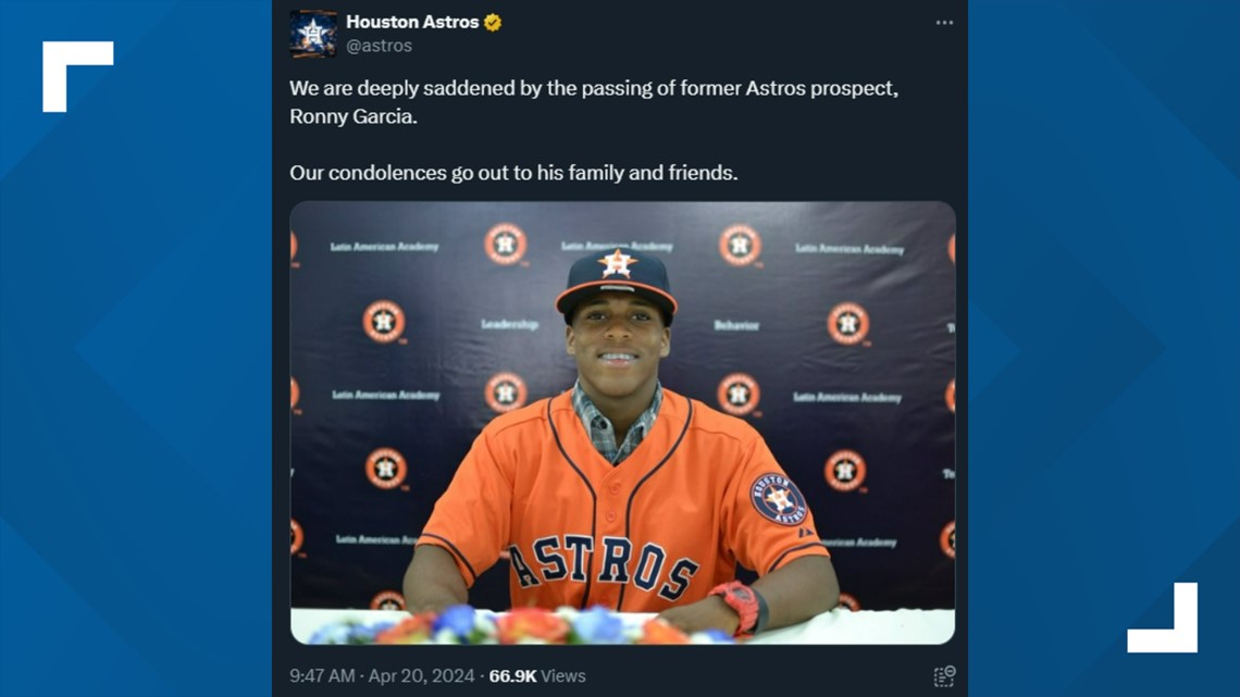 Former Astros prospect Ronny Garcia dead at 24, team says | khou.com