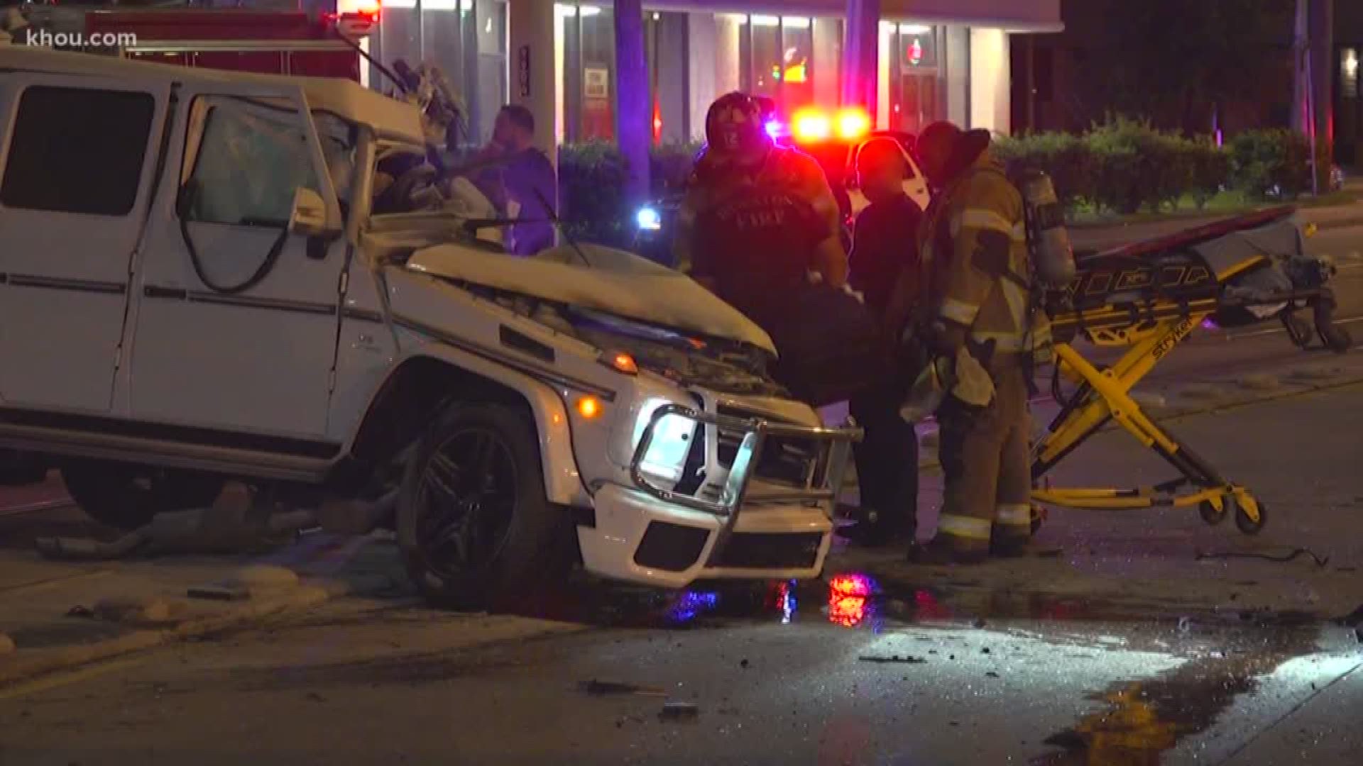 A fiery crash killed one woman in north Houston overnight.