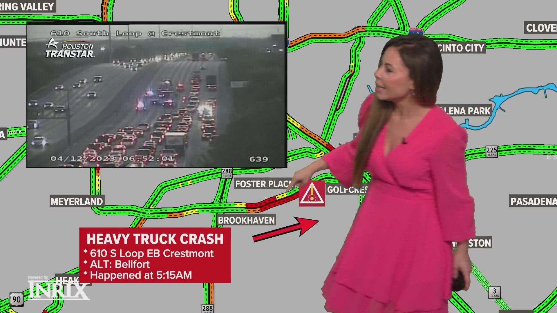 610 South Loop shut down due to big rig crash Houston traffic