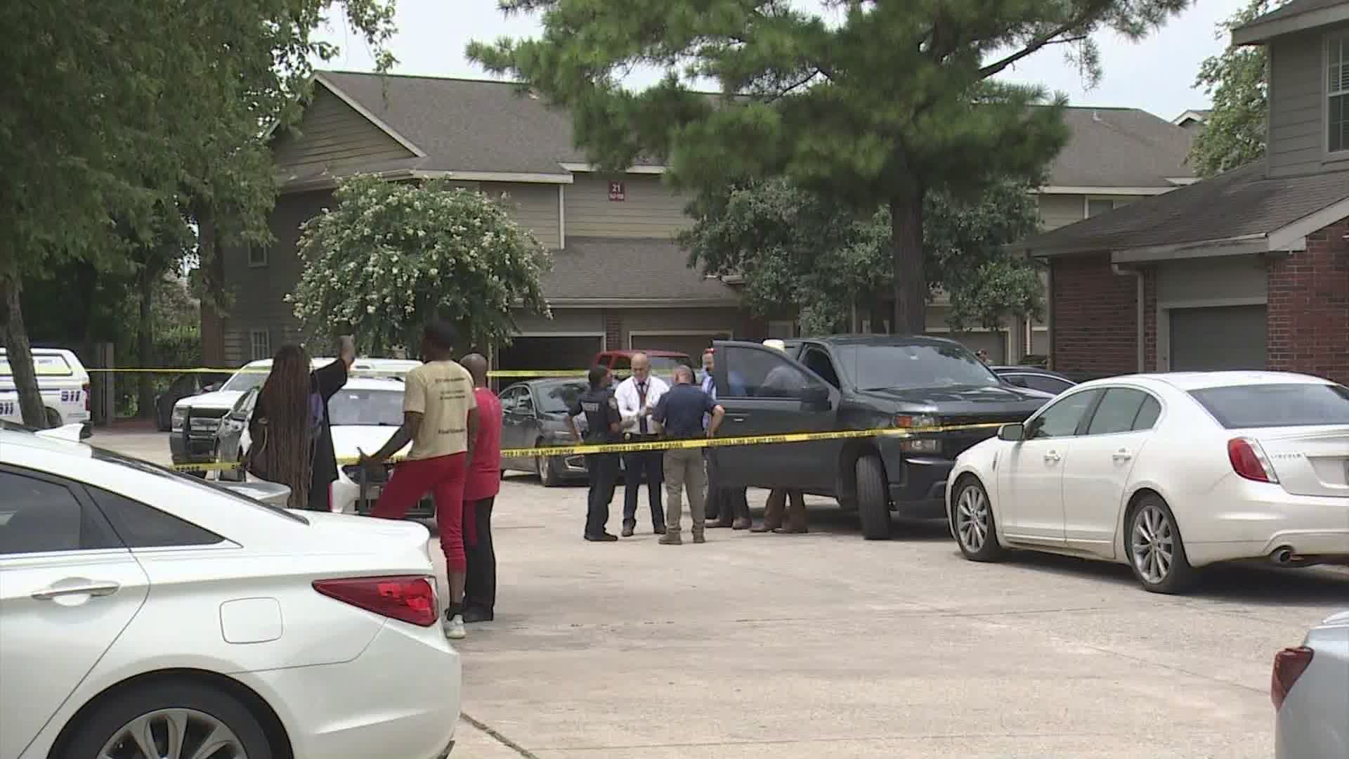 Harris County Sheriff deputies said they are investigating a "horrific crime scene" inside of an apartment where a mother was found dead.