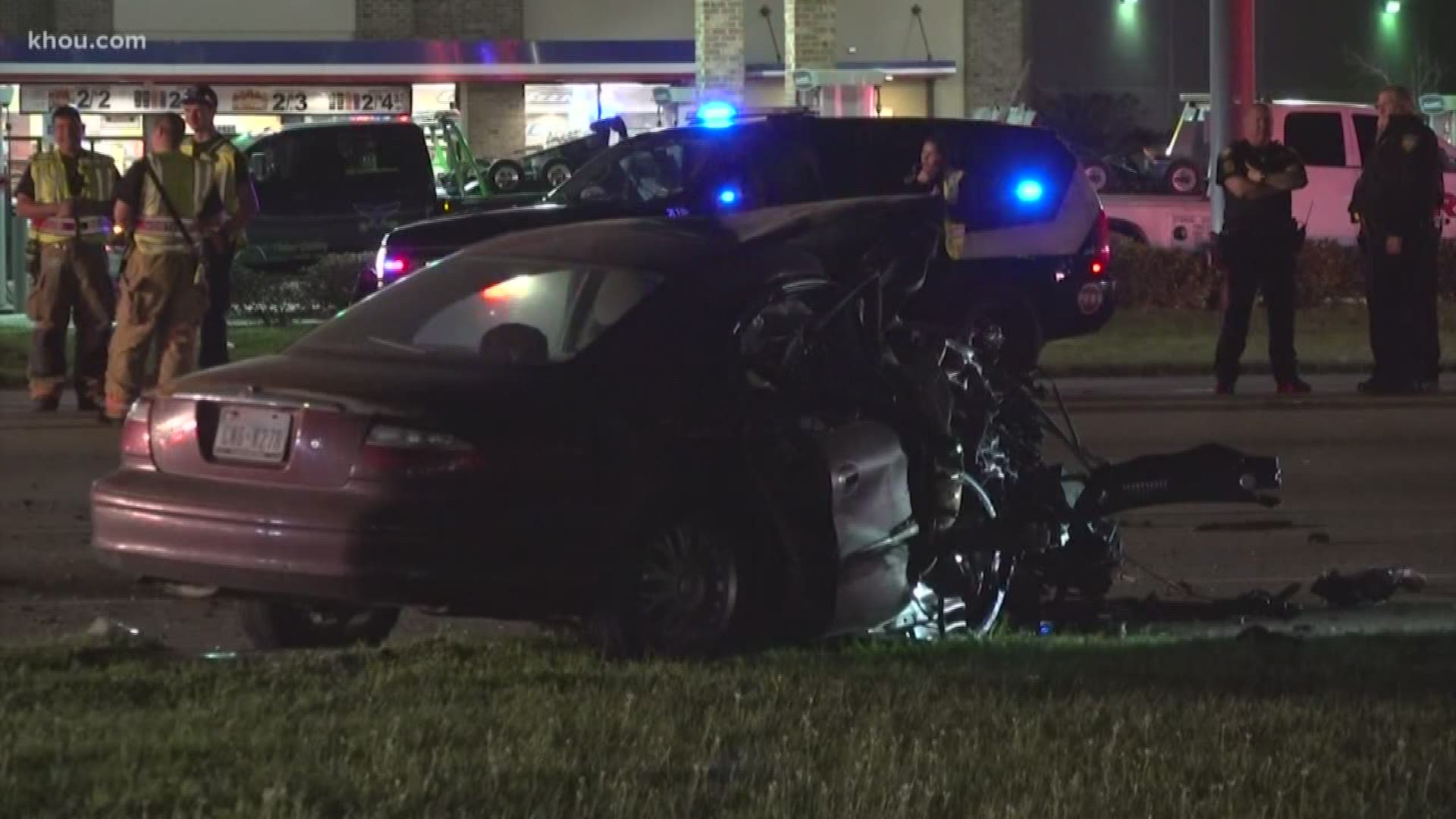 Three people are dead after a wrong-way crash on Highway 249 in northwest Harris County. The driver at fault showed signs of impairment, according to investigators.