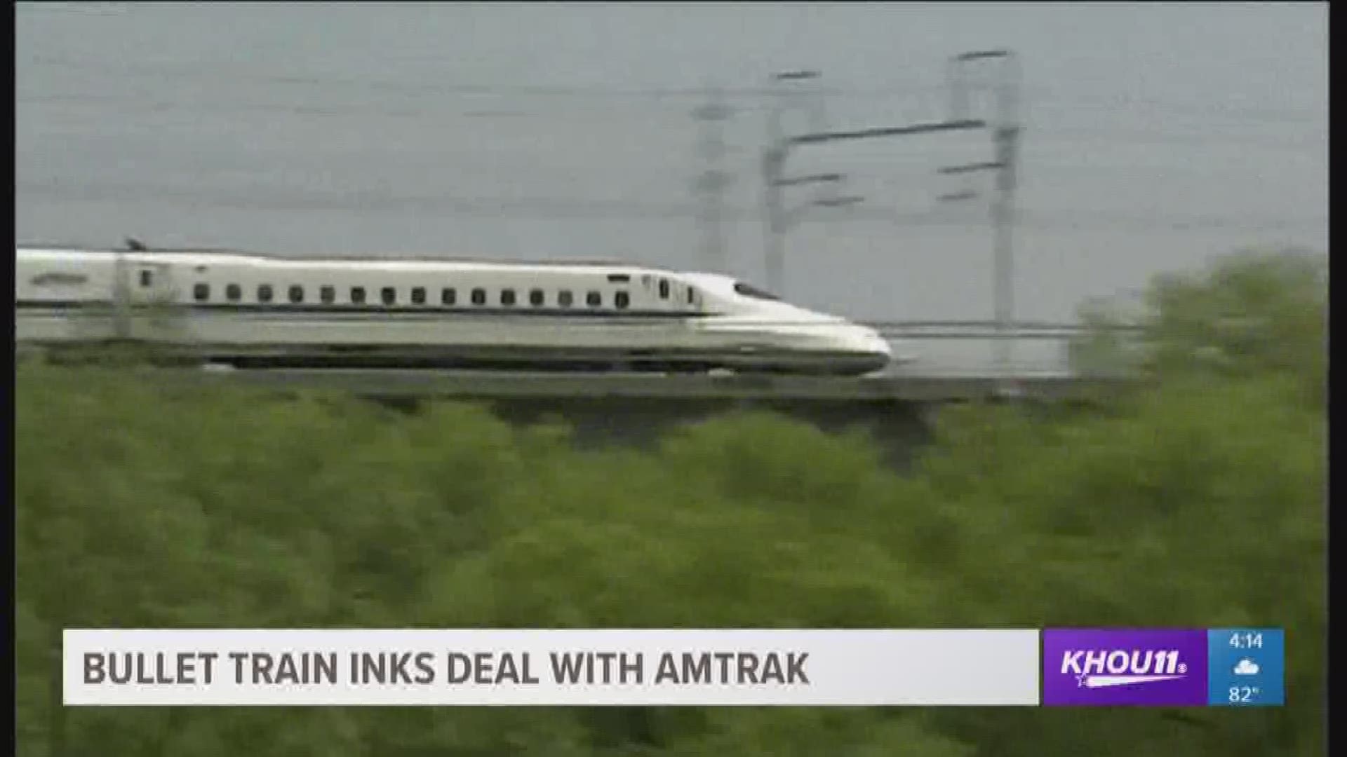Developers for the proposed bullet train that will travel from Houston to Dallas reached an agreement with Amtrack.