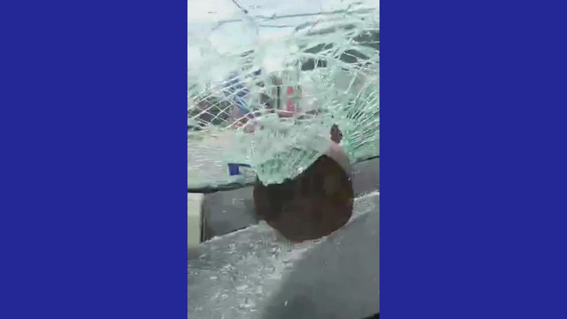 Kemarahan di jalan Houston: Remaja ditangkap dengan dumbbell melalui kasing jendela