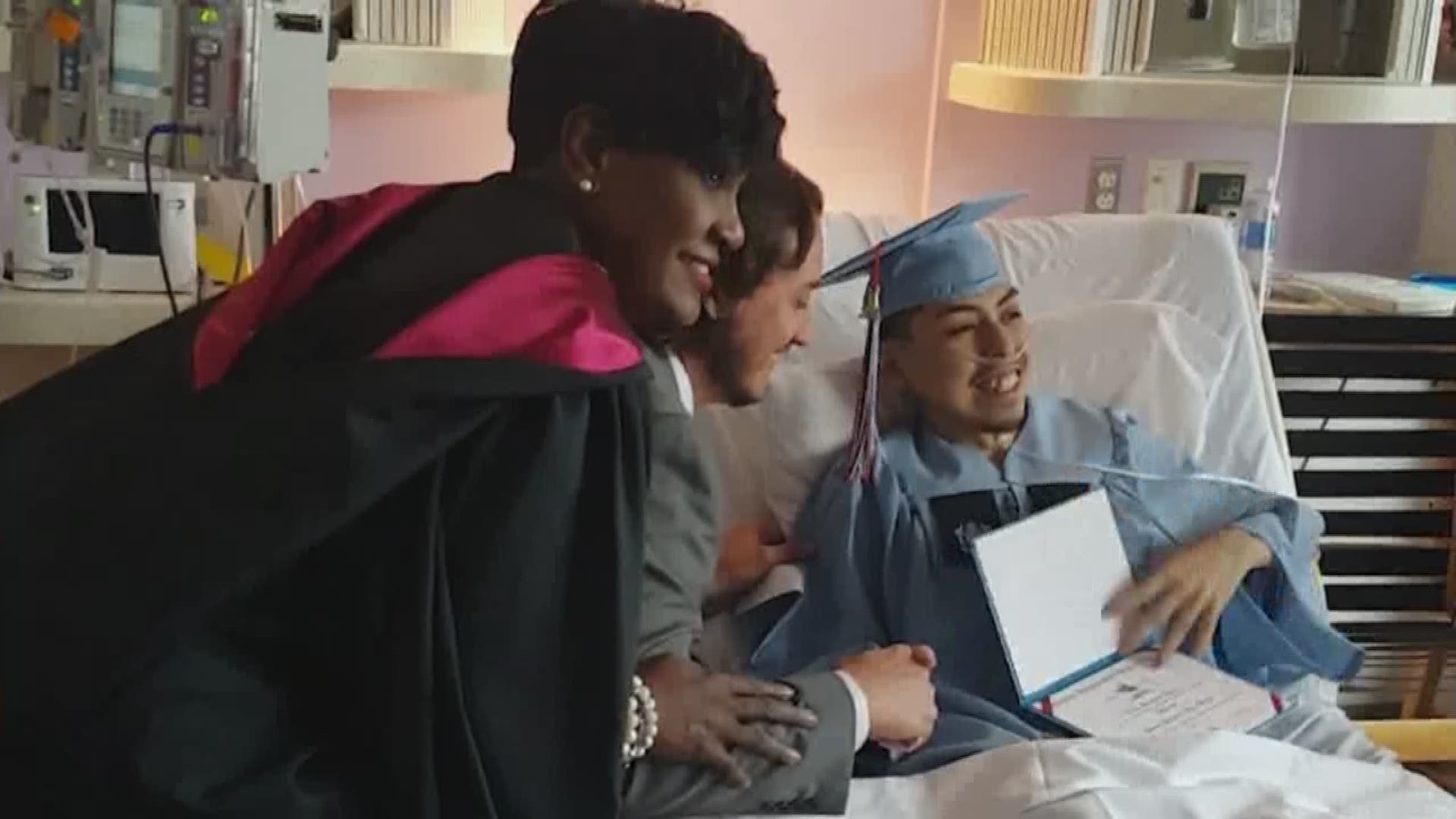 HISD student battling cancer gets his diploma | khou.com
