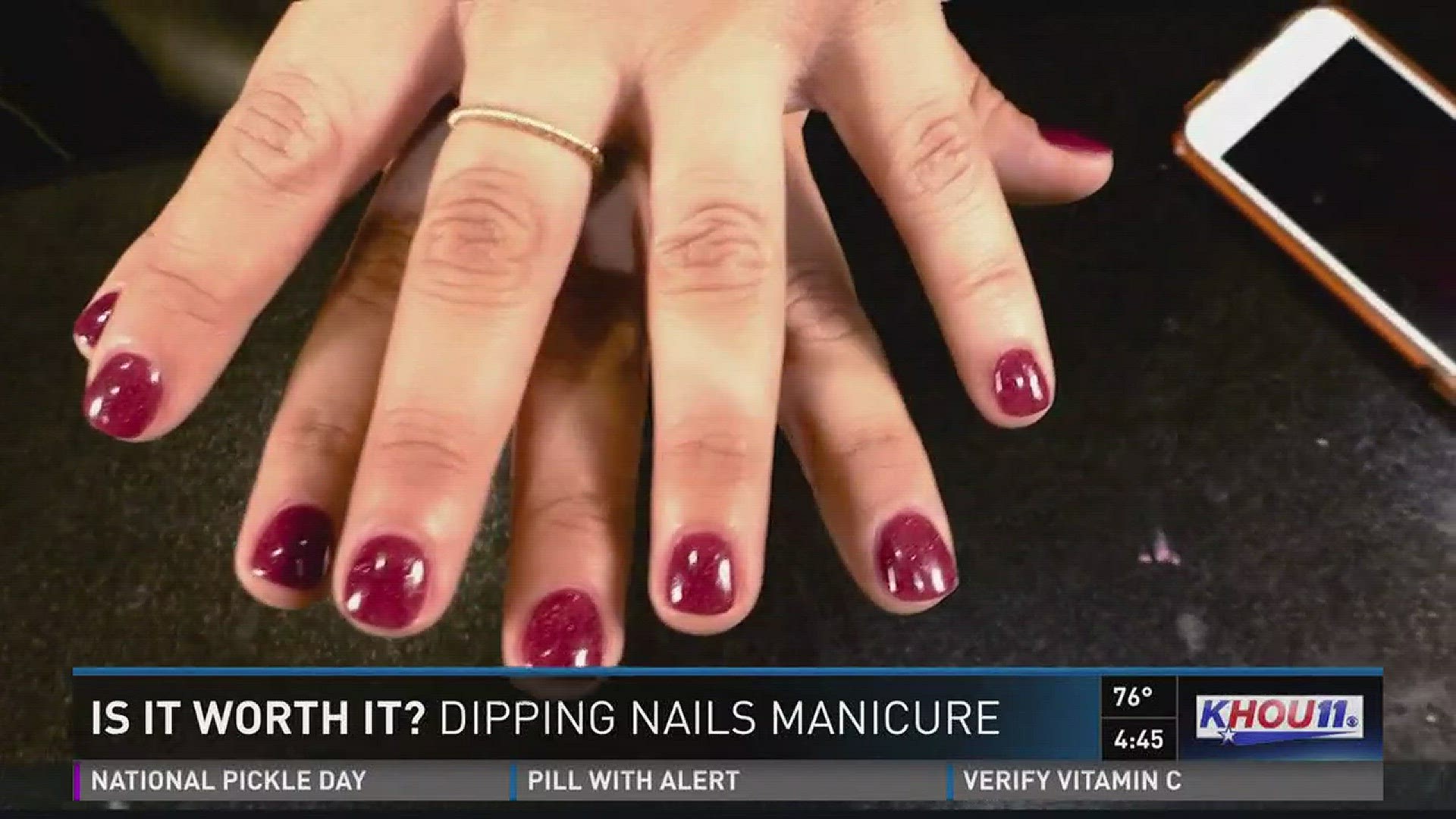 Dipping nails is a hot new manicure trend that's attracting customers because they last up to a month. But at an average price of $45, is it worth it? You decide.