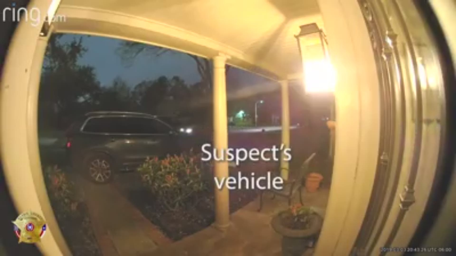Deputies are looking for a gunman who shot at a home in southwest Houston and it was all caught on camera.