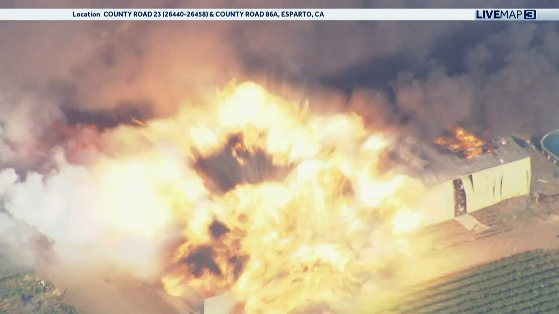 An explosion at a fireworks facility in California was caught on camera.