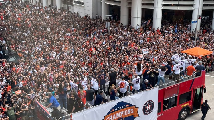 Highlight reel: What the World Series parade looked like from the Astros' vantage point