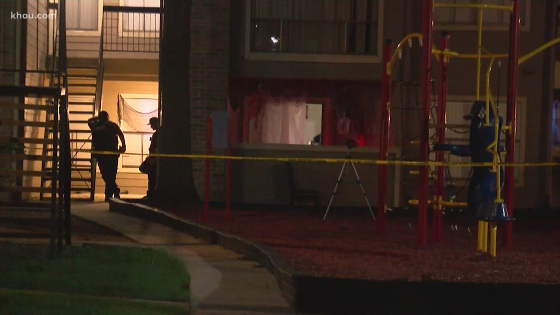 Deputies are searching for four male suspects after a father was fatally shot during a home invasion in northwest Harris County overnight.
