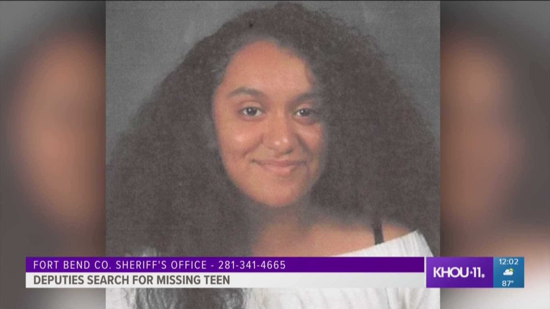 Deputies with the Fort Bend County Sheriff's Office are looking for a missing 14 year old girl who was last seen leaving a party on Telephone Road on Saturday. 
