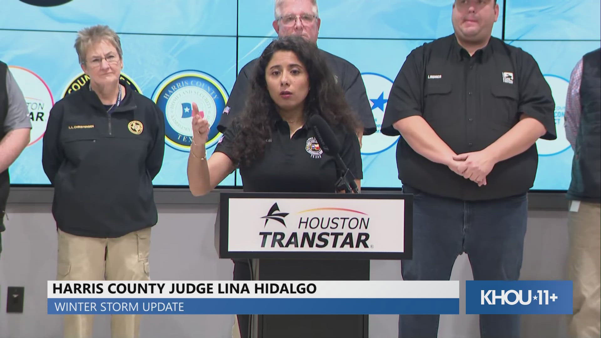 Harris County Judge Lina Hidalgo and other officials give update on the ...