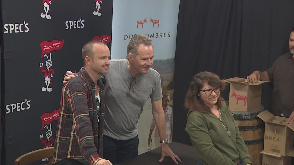 'Breaking Bad' stars in Houston to promote their new mezcal 'Dos Hombres'