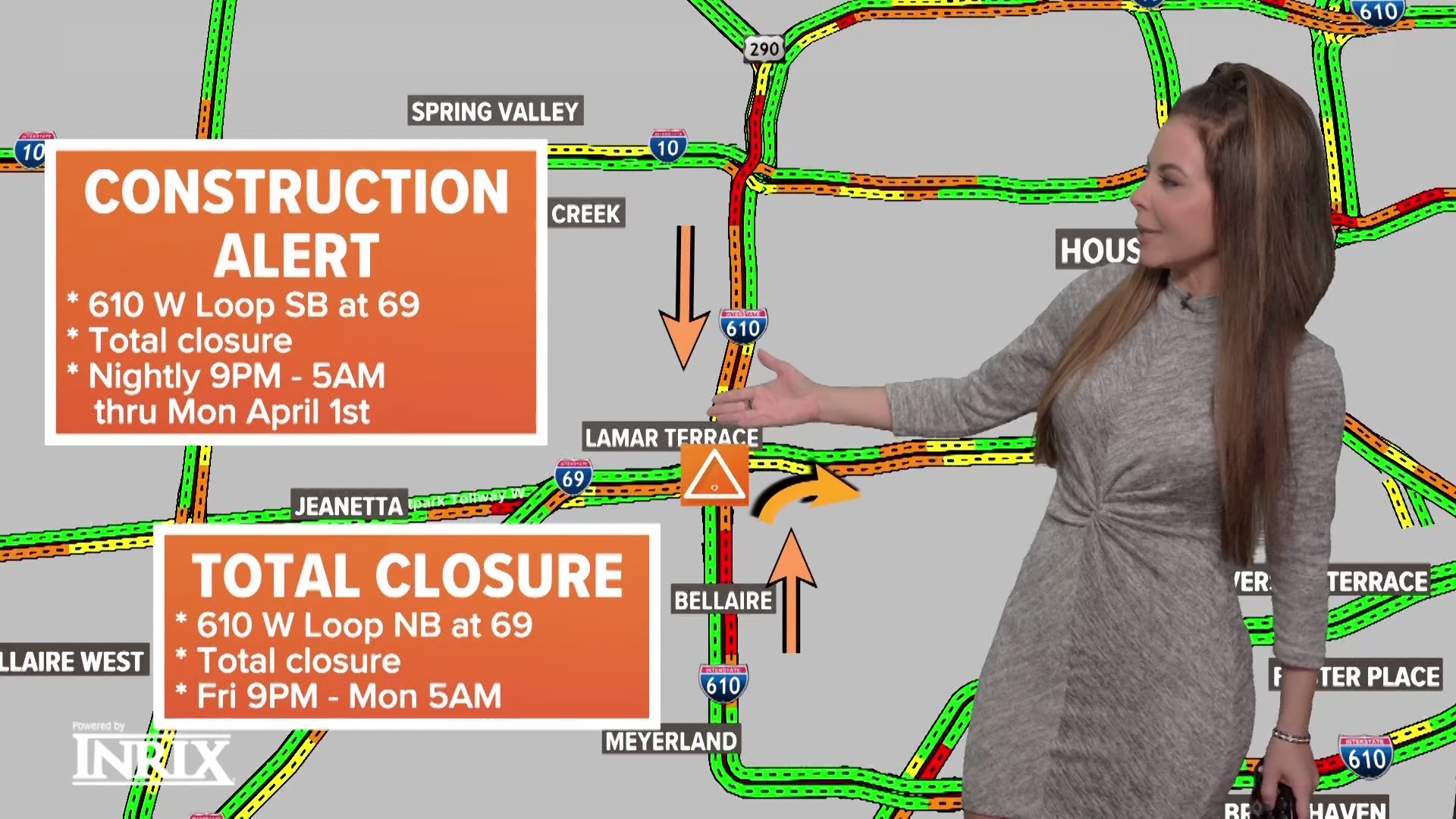 Drivers will want to avoid areas like the West Loop in the Galleria due to construction projects going this weekend.