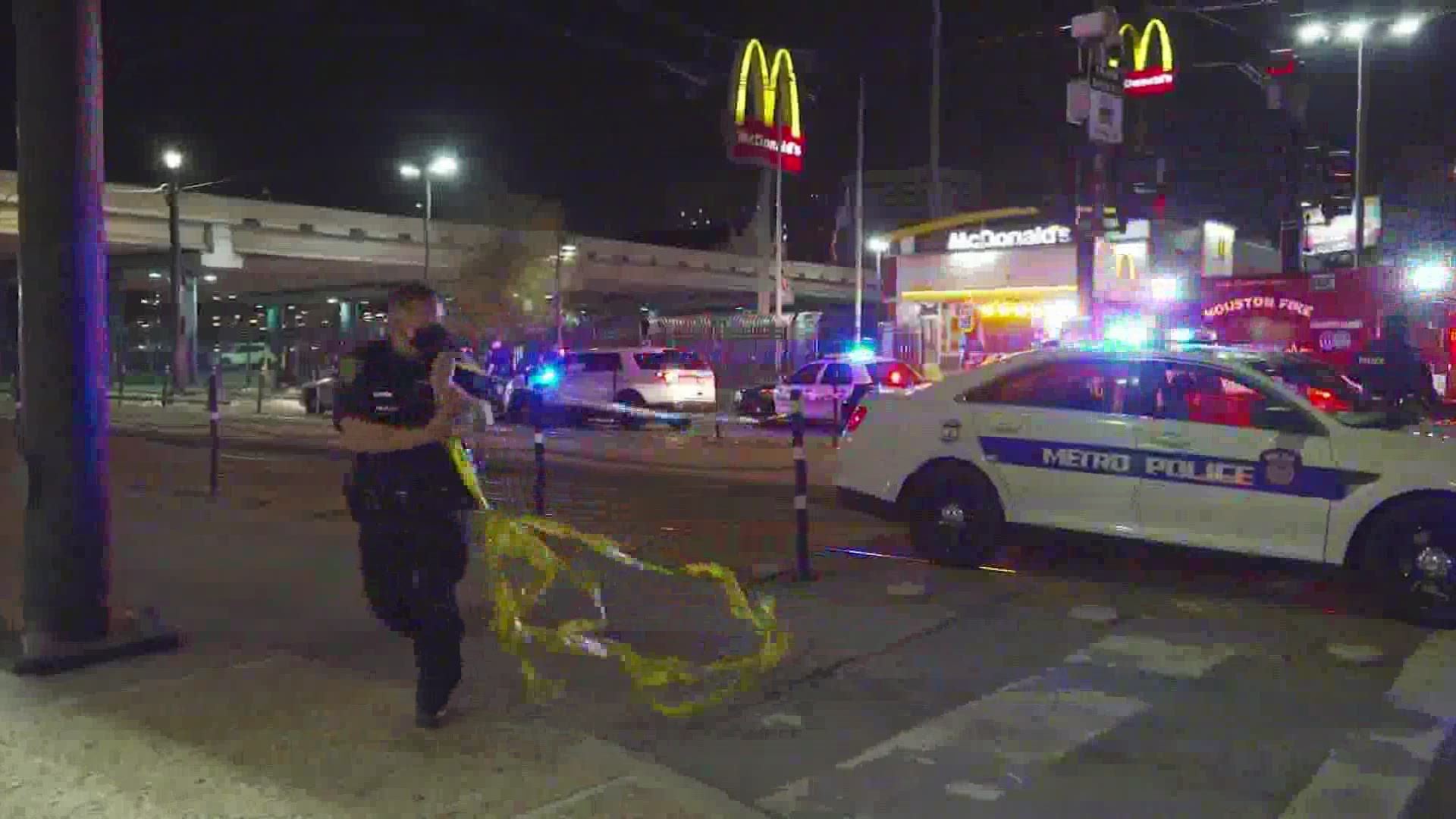 One person was killed and another was injured Friday in a parking lot shooting at a McDonald's in Midtown.