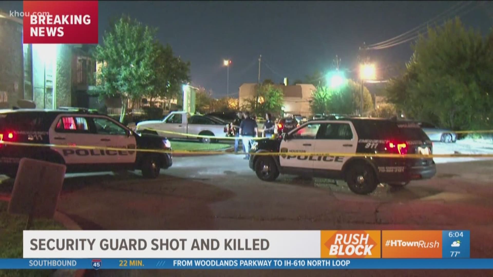 HPD Security guard shot, killed at apartment complex near NRG Stadium