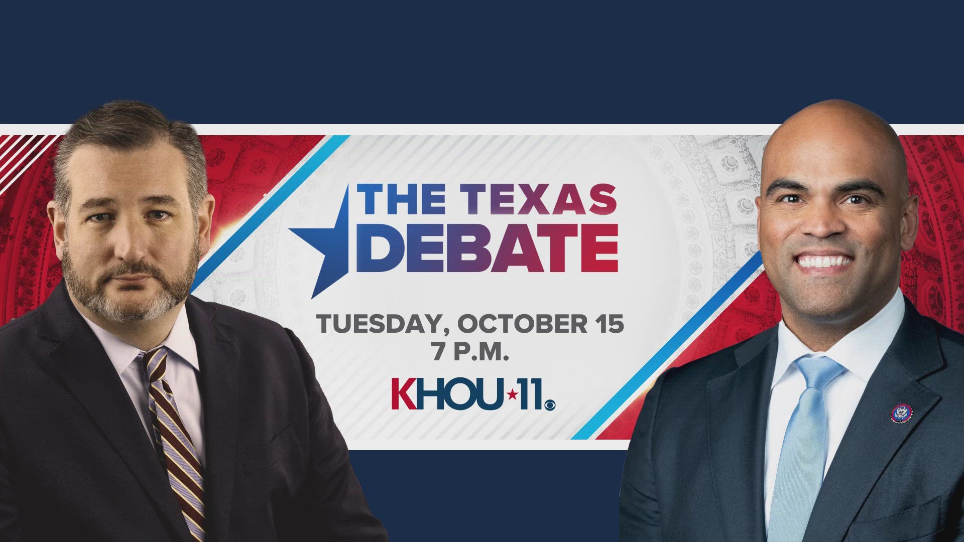 The debate between Colin Allred and Ted Cruz is scheduled for Oct. 15 at 7 p.m.