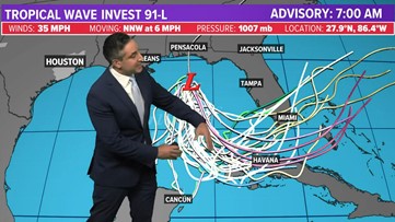 System in Gulf now has 70 percent chance of development, could become Arlene