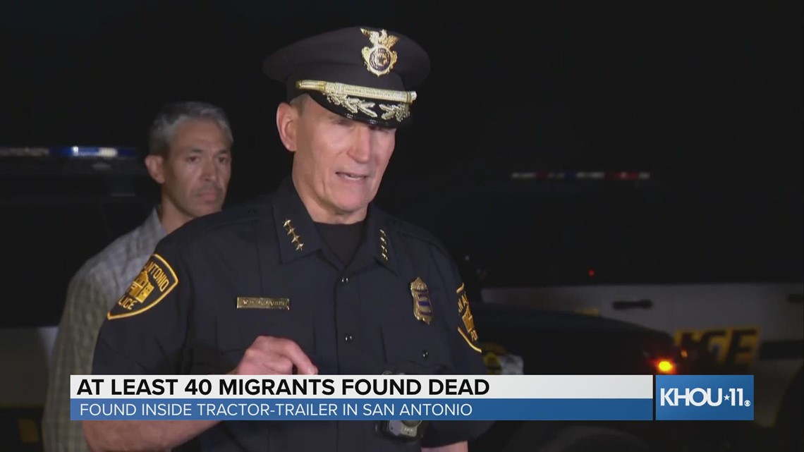 San Antonio officials give update after 46 people found dead in big rig
