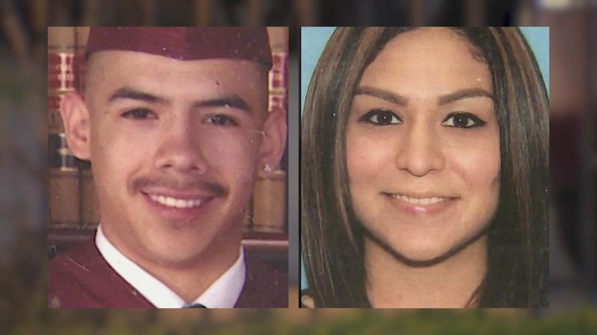 Houston police said two men are in custody and charged in connection with the shooting deaths of Robert Cerda, 29, and Rachel Delarosa, 34