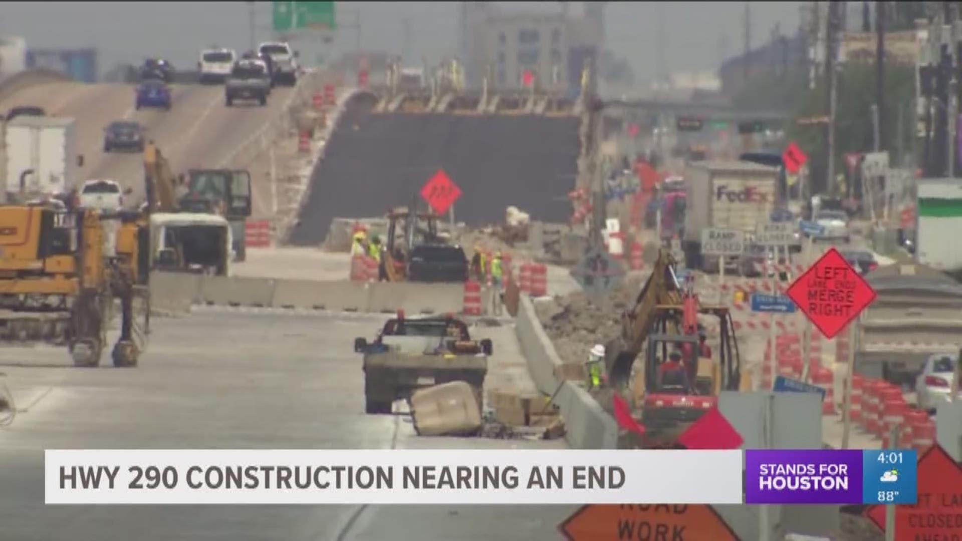 After nearly ten years. road construction on Highway 290 is nearing an end, officials said. 