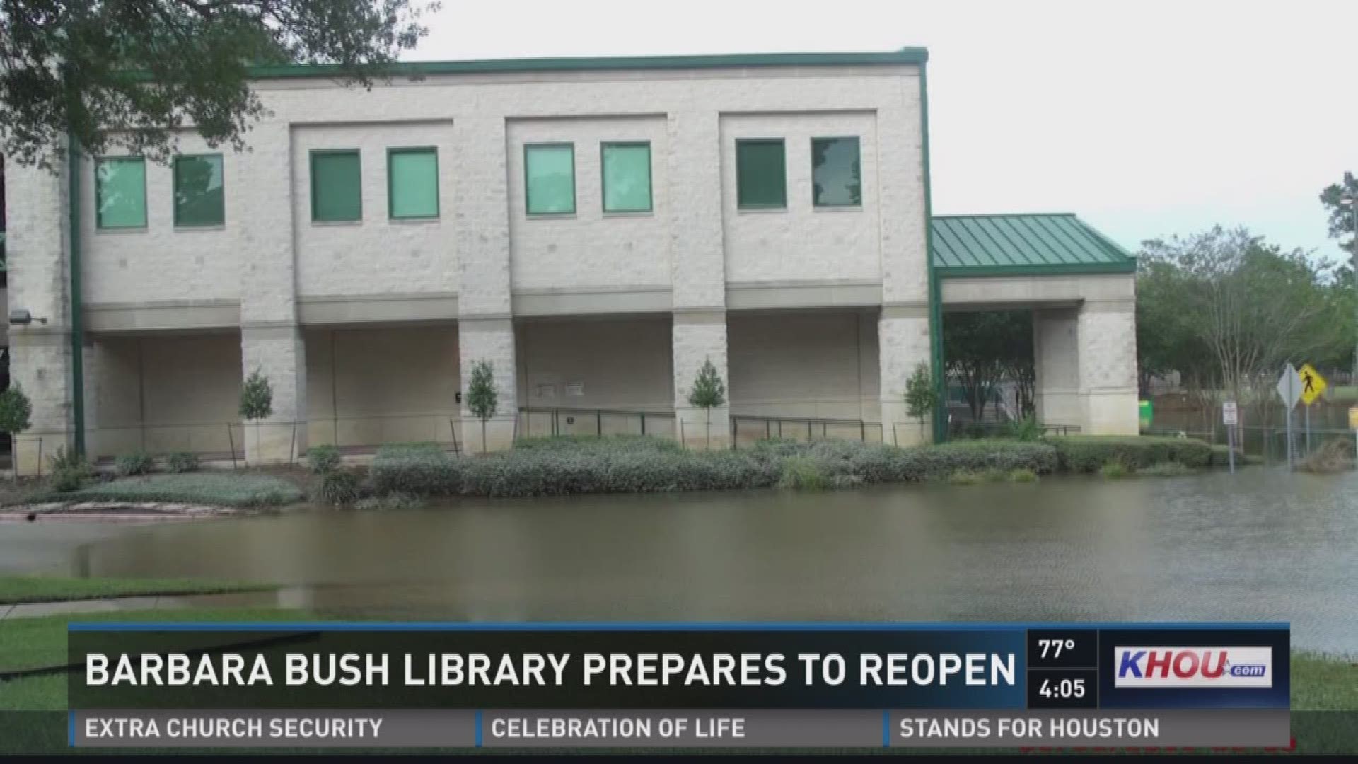 Workers at the Barbara Bush Public Library in Cypress Creek are keeping the cause of the library's namesake alive as they try to finish restoration of the building before summer.