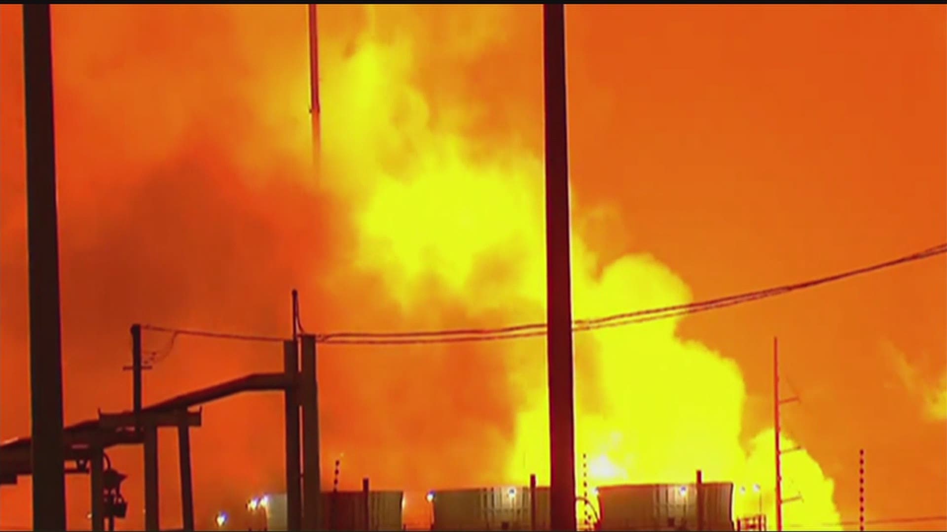 ExxonMobil Baton Rouge posted on Twitter its fire crew had the blaze contained to the area where it occurred. Video: WBRZ via CBS