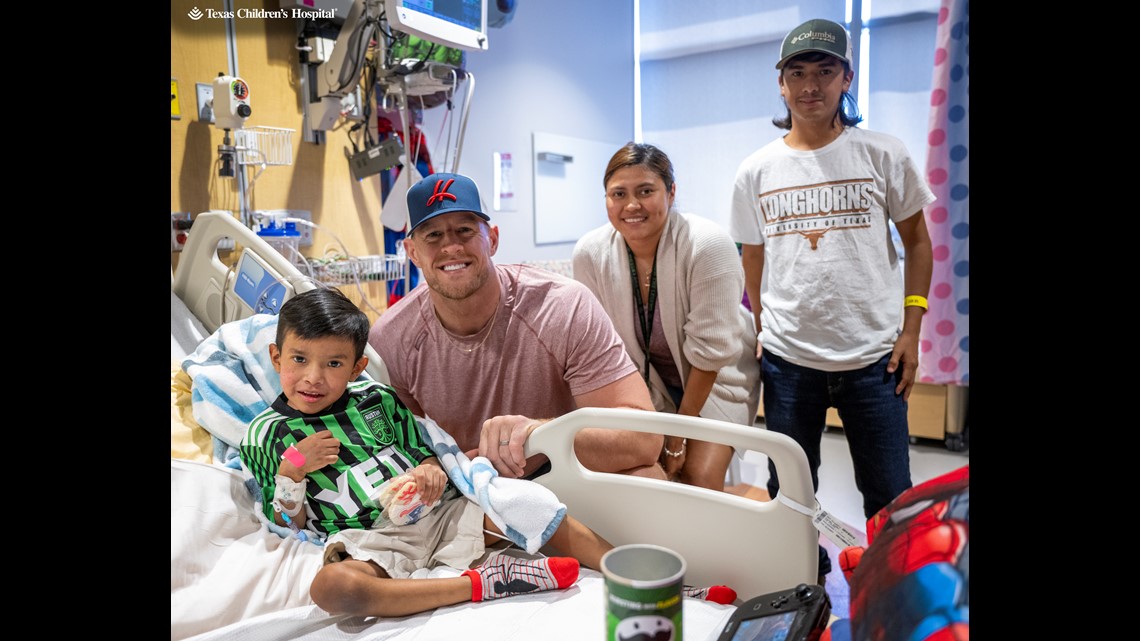 Texans' J.J. Watt delivers football jerseys to injured boy in hospital