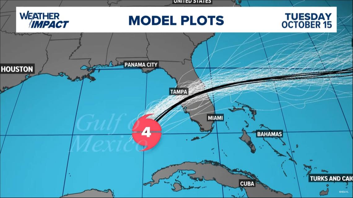 Hurricane Milton tracker Cone, spaghetti models, warnings