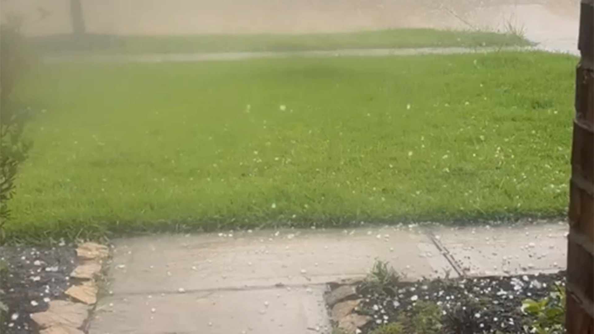 Daniel and Destiny Delgado shared this video of hail falling in League City.