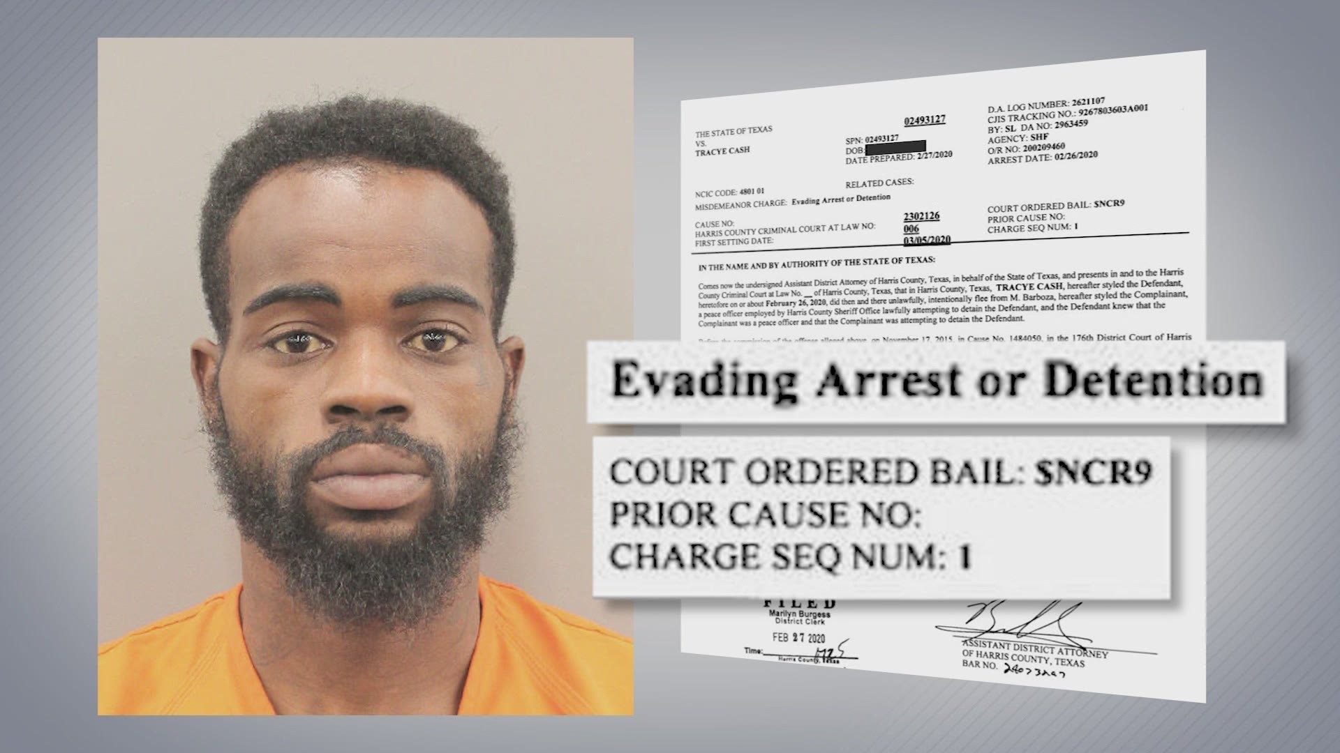 The man charged with murder, 28-year-old Tracye Cash, was out on bond. It's an issue lawmakers in Austin have been debating lately.
