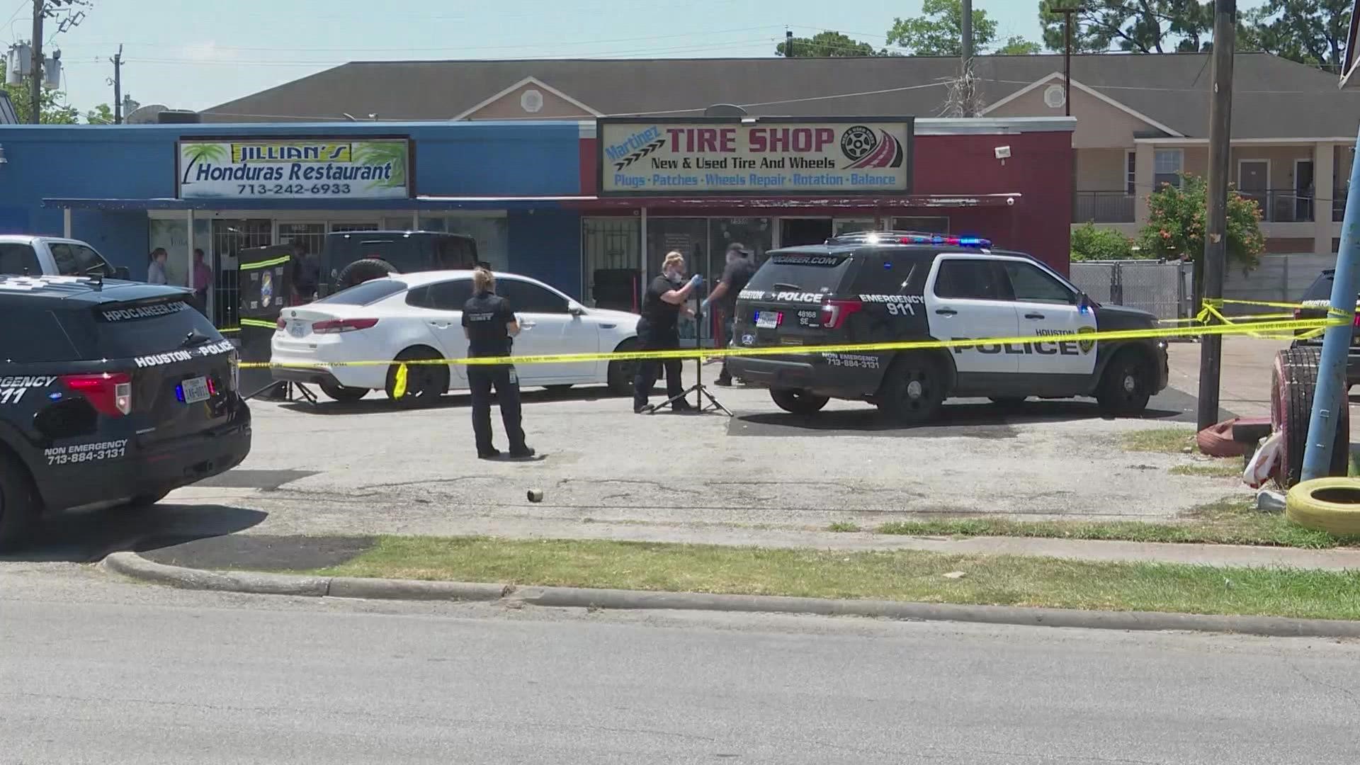Two people were killed when a gunman opened fire at a tire shop at 7550 Bellfort Avenue, near Leonora Street, in southeast Houston.