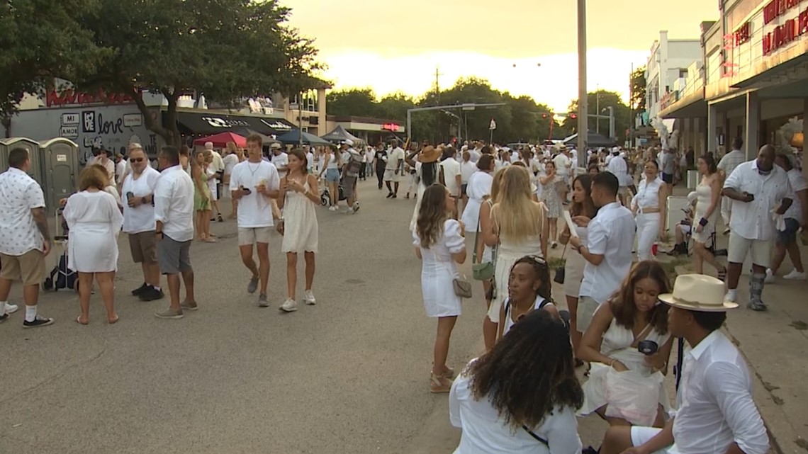 White Linen Night Houston Thousands celebrate in The Heights