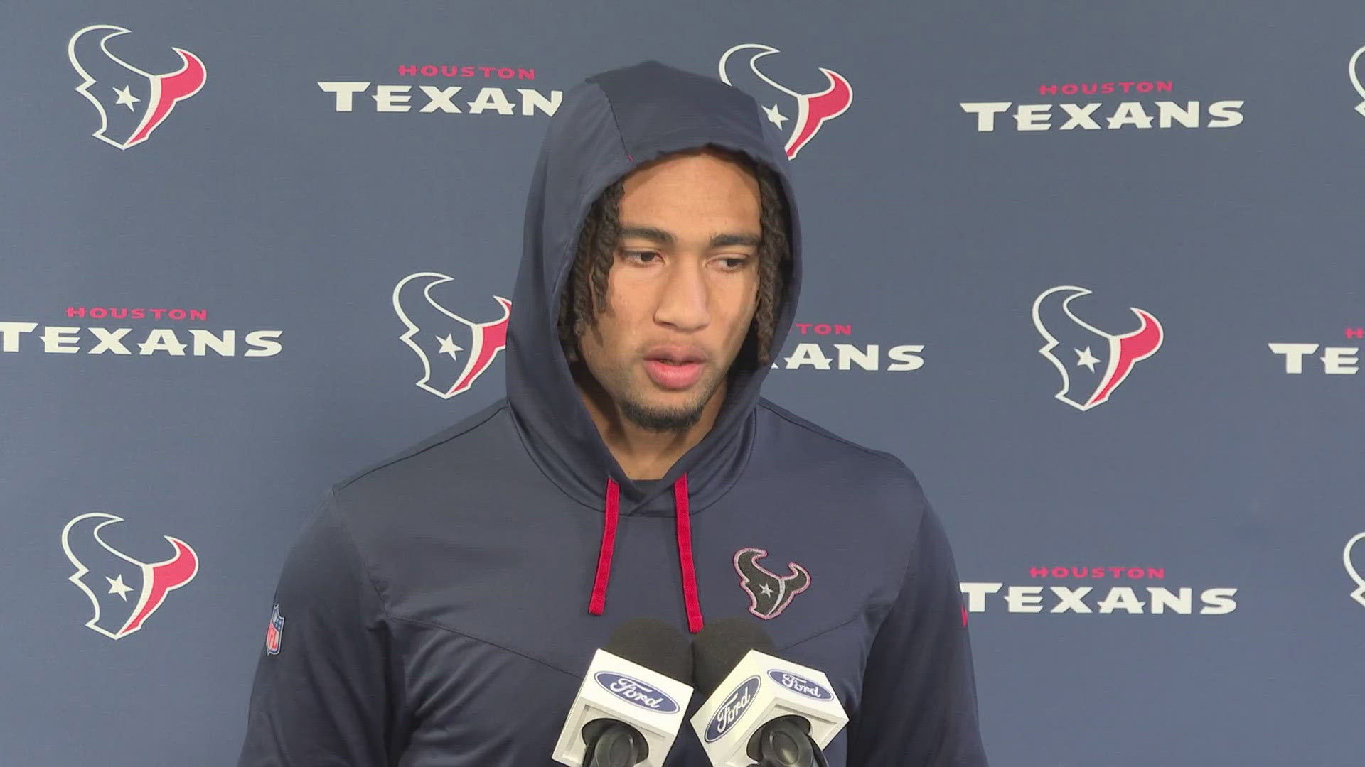 Stroud earned the award because of how open he was with the local and national media covering the Texans.