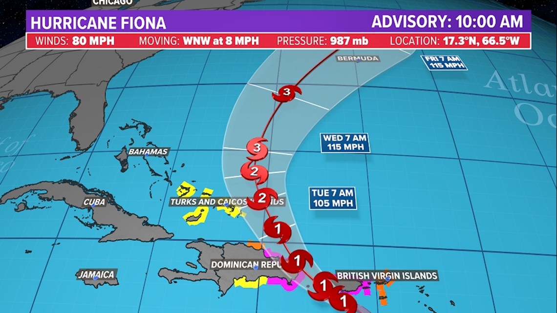 Tropical update hurricane fiona aims for puerto rico with historic