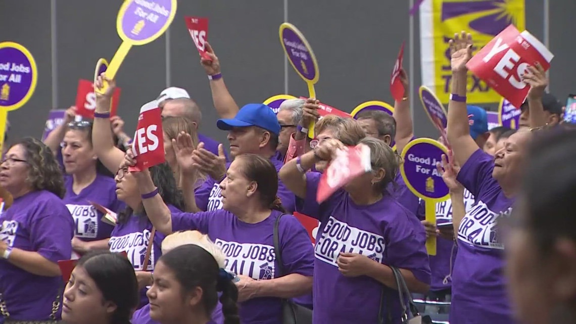 Houston janitors vote to authorize strike if pay doesn't improve