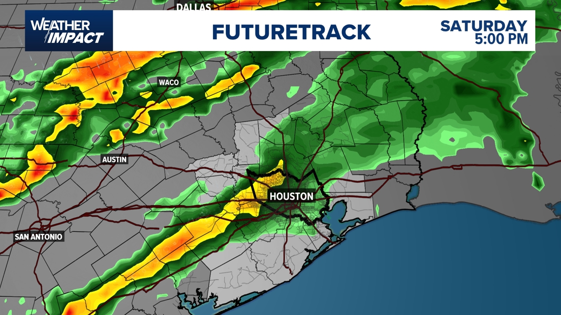 Weather Impact Alert issued for Saturday for potentially heavy rain ...