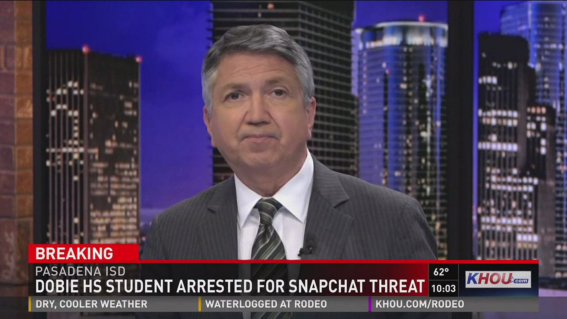 A Dobie High School student has been arrested for making a terroristic threat on Snapchat that went viral among students nationwide.