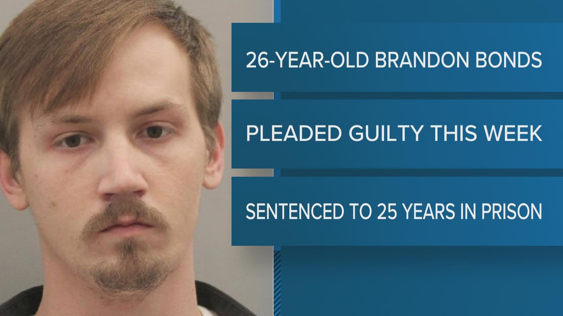 Brandon Bonds, 26, pleaded guilty to aggravated assault of a child.