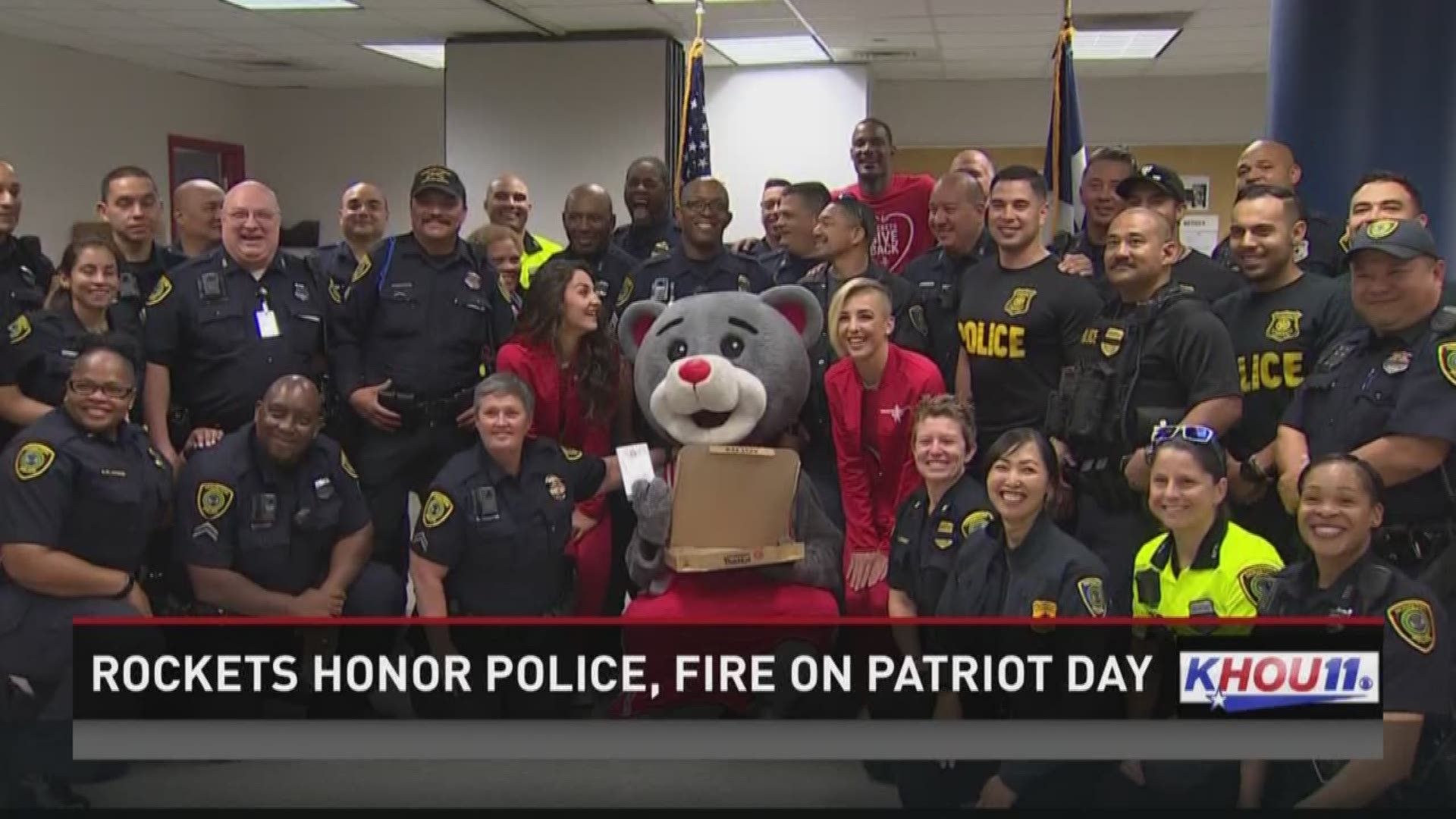 The Houston Rockets honored Houston police on Sept. 11 by delivering pizzas to those departments.