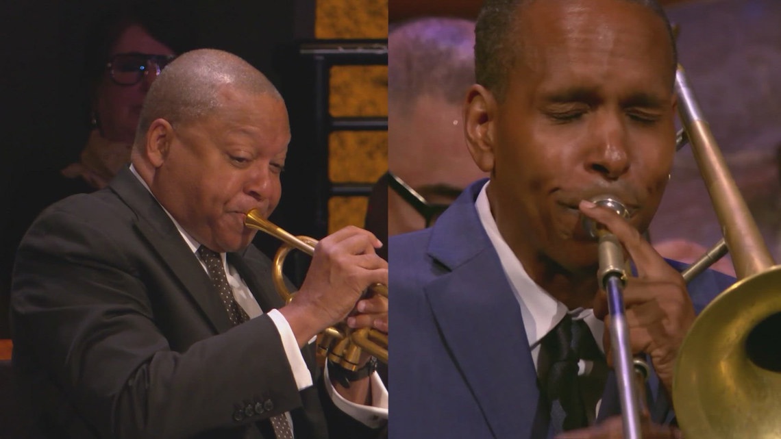 Jazz legends Wynton Marsalis and Vincent Gardner bring music education to Houston students