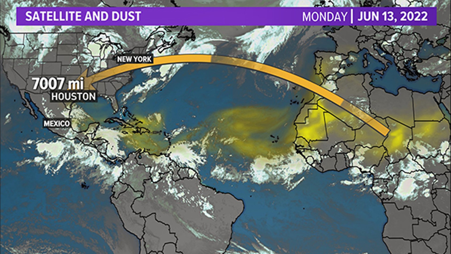 Houston, Texas weather Saharan dust returns