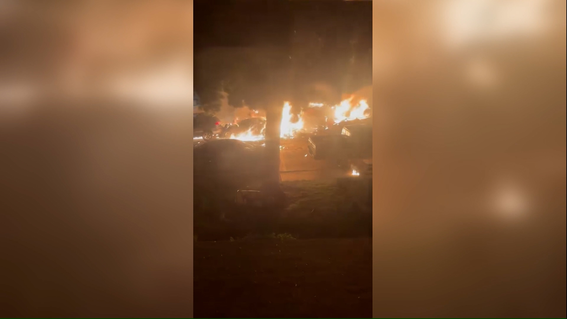 A resident who wanted to remain anonymous captured this video showing the aftermath of a small plane crash in a San Diego neighborhood.