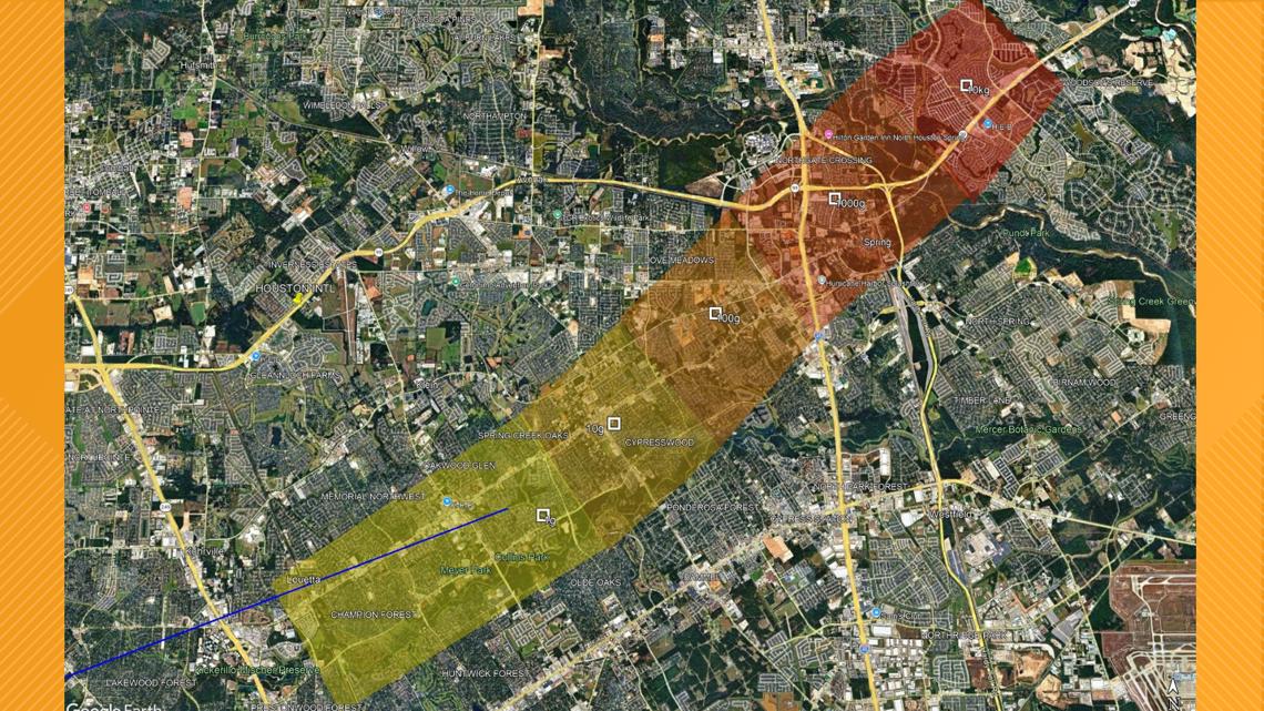 Want to find a piece of yesterday's Houston-area meteorite? Here's where NASA says to look
