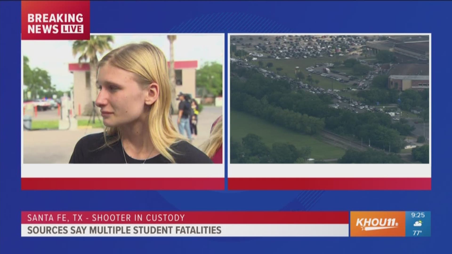 A student recounts running out of the school, hearing shots, seeing her friend get shot at Santa Fe High School in Texas. 