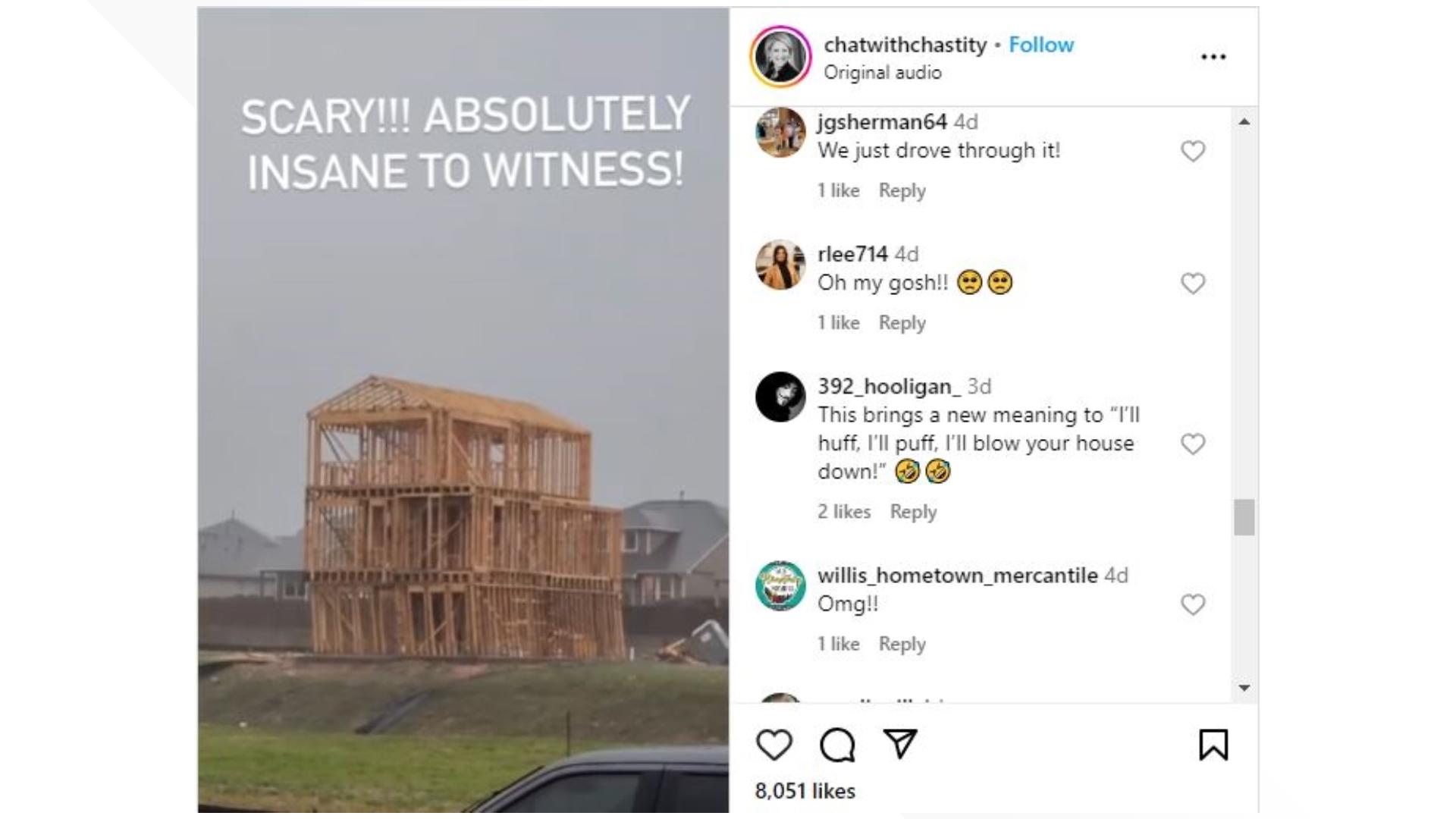 Viral video of a framed home collapsing is real | khou.com